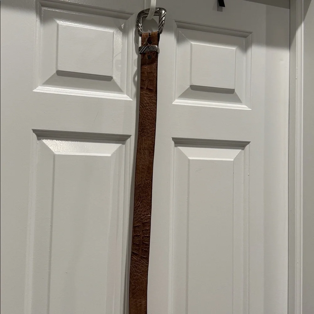 Luchesse Classic Croccodile belt size 44 silver buckle cowboy - Picture 9 of 12